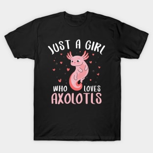 Pet Axolotl Fish Just A Birth day Girl Who Loves Axolotl T-Shirt